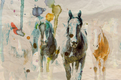 JodyLMiller_Horse Colored Drips Abstract
