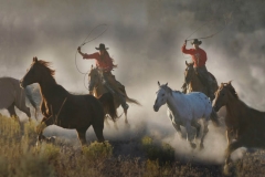 Teamwork! - Cowboy Photography by Jody Miller