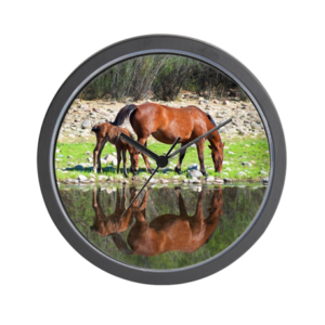 Equine art wall clock-Jody Miller horse photography
