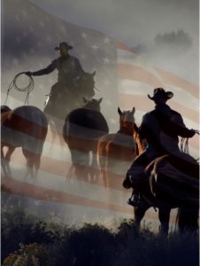 Cowboys, American Flag, July 4th celebration-Cowboy photographer Jody Miller